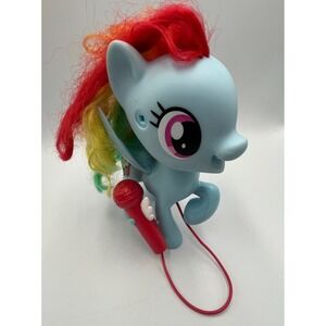2017 8" My Little Pony Singing Rainbow Dash Karaoke Microphone Doll Hasbro Works